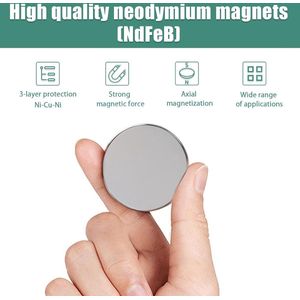 Neodymium magneten extra sterk 30 x 2 mm magneten zelfklevend sterk, 12 stuks magneten sterk voor magneetbord, koelkastmagneten, whiteboard, foto's, zeldzame-aardmagneten met dubbelzijdige lijm