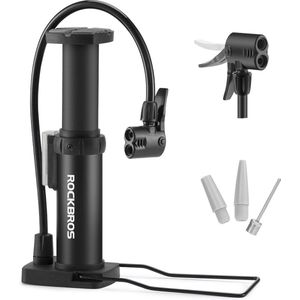 ROCKBROS Fietspomp Voetpompen voor alle ventielen SV/AV Mini Draagbare Luchtpomp Stand Pomp met Adapter voor Racefiets, Mountainbike Ballen Zwemmen Banden