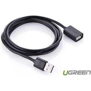 Ugreen - verlengkabel - USB - (mannelijk) - USB - (vrouwelijk) - 2.0 - 480Mb/s - 3m - zwart - (US103)