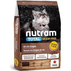 Nutram kattenvoer graanvrij Kalkoen en Kip T22 5,4 kg - Kat