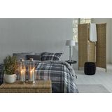 Riviera Maison Cozy Check dekbedovertrek - Lits-Jumeaux XL - 260x200/220 - Blauw