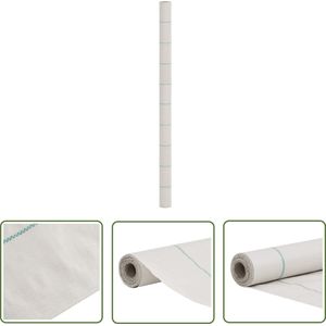 The Living Store Worteldoek 2x10 m polypropeen wit - Worteldoek - Onkruiddoek - Onkruid Bestrijding - Tuingereedschap - Gazon Onderhoud
