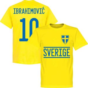 Zweden Ibrahimovic Team T-Shirt 2020-2021 - Geel - S