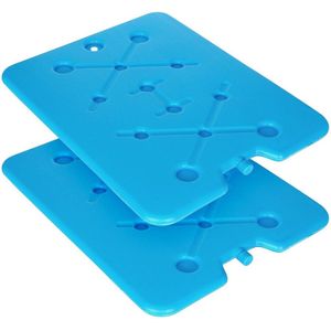 Koelelementen Plat 900 g 2 stuks - voor Koelbox - Toeristenkoelkast - Koeltas - Koelelement - Icepack - Ice Pack - Coolpack