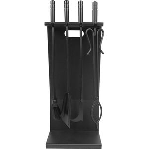 Platte haardset 4-delig (zwart) - IMEX EL ZORRO 12021-N