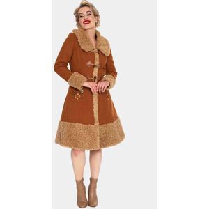 Voodoo Vixen - Faux Fur Trimmed Winterjas - XL - Bruin