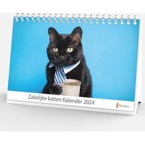 Bureaukalender 2024 - Zakelijke Katten - 20x12cm - 300gms