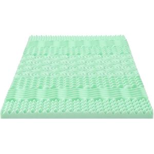 Vente-unique Dekmatras 160 x 200 cm, vormgeheugen met 7 zones , dikte 5 cm - LESINI van NATUREA L 200 cm x H 5 cm x D 160 cm