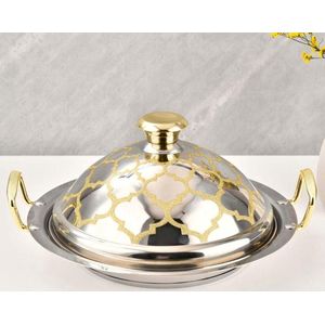 Tajine Quatrefoil | Goud | 34 ⌀ | Marokko | Tajin | Alle warmte bronnen | Tagine