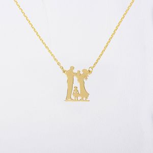 MeYuKu- Sieraden- 14 karaat gouden ketting- Familie
