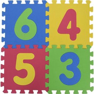 Puzzelmat met gekleurde cijfers van 1 tot en met 9 - 31 x 31cm - Speelkleed vloermat foam met cijfers - Speelgoed – Kleuren Puzzel Mat – Spelenderwijs Leren – Baby en Kinderen – Kindvriendelijk – Educatief en Creatief – Kind en Peuter