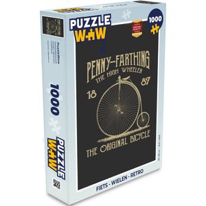 Puzzel Fiets - Wielen - Retro - Legpuzzel - Puzzel 1000 stukjes volwassenen
