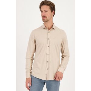 Gabbiano Overhemd Overhemd Melange Structuur 334566 411 Latte Brown Mannen Maat - XXL