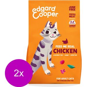 Edgard&Cooper Adult Kip - Kattenvoer - 2 x 2 kg