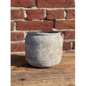 Bloempot batu zand kleur 14x14cm Hoog