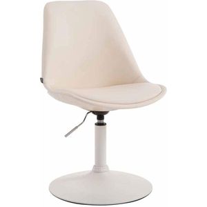 CLP Maverick Eetkamerstoel - Kunstleer creme wit