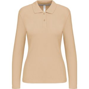 Kariban Damespolo lange mouwen K244 - Light Sand - S