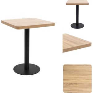 vidaXL Bistrotafel - Bistrotafels - Bistro Tafel - Bistro Tafels - Bistrotafel 60x60 cm MDF lichtbruin