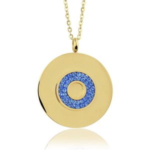 Montebello Ketting Bode Blue - 316L Staal PVD - Rond - ∅ 35mm - 50cm