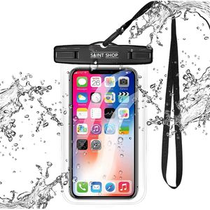 Saint Shop waterdichte telefoonhoesje - Waterdichte telefoon hoesje - Onderwater hoesje – Waterdicht tot 30 meter - Telefoonhoes met koord – Dry Bag voor telefoon/airpods/smartwatch - Waterdichte hoes o.a voor paspoort/id kaart/pasjes