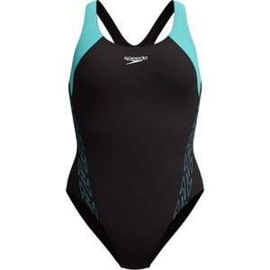 Speedo Hyperboom Splice Racerback Dames Sportbadpak - Zwart/Blauw