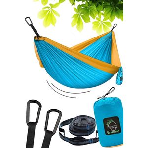 outdoor - ultralichte outdoor hangmat, perfect campingcadeau, campinghangmat outdoor, hangmat voor 1 persoon met giekband + karabijnhaak