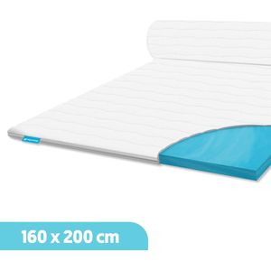 Dreamlab Topper matras 160x200 – 2-Pers Topdekmatras - Naturalis® HR Koudschuim – Antibacterieel - Orthopedisch Verantwoord - 4 Seizoenen - Incl Wasbare Hoes