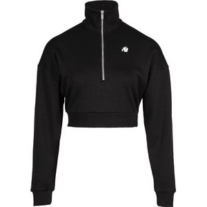 Gorilla Wear - Ocala Cropped Half-Zip Sweatshirt - Zwart - XS