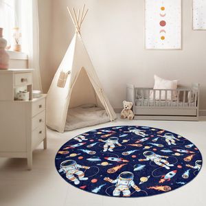 Kinderkamer Vloerkleed Rond Tapijt|Educatieve kindertapijten|Antislip Kindervloerkleed|Kinderen Tapijt Decor|Speelkleed|Kleurrijk kindervloerkleed|Superheldenstad