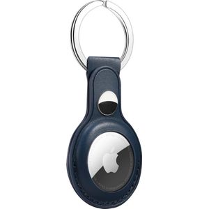 Apple AirTag Sleutelhanger - AirTag Hoesje - AirTag Apple Case - Apple Airtag - Blauw - PU Leer