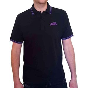 Black Sabbath - Wavy Logo Polo shirt - M - Zwart