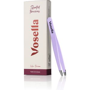 Vosella - Professionele schuine epileer pincet - Slanted tweezer - Wenkbrauwen trimmen - Voor man en vrouw - Lilac Dream