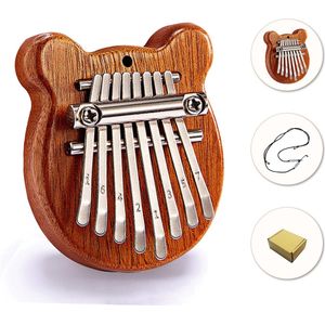 Colorful Sun® Kalimba set - 8 tonen - Duimpiano - Muziekinstrument - Mahoniehout - Vakantie cadeau - Voor kinderen en volwassenen