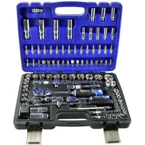 GEKO Gereedschapsset - 94-delig - Chroom Vanadium - Gepolijst - 1/2"" & 1/4"" Aandrijving