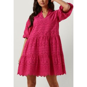 Notre-V Nv-donna Dress Broderie Anglaise Dress Jurken Dames - Kleedje - Rok - Jurk - Roze - Maat S