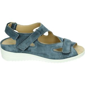 Durea 7419 G - Platte sandalenDames Sandalen - Kleur: Blauw - Maat: 40.5