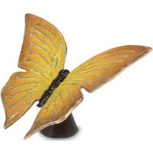 Mini - Asbeeld Dieren Urn Voor Uw Geliefde Dier Vlinder in brons - geel - Kat - Hond - Paard - Konijn