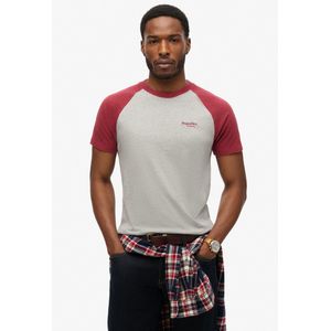 Superdry Essential Logo Baseball T-shirt Met Korte Mouwen Rood M Man