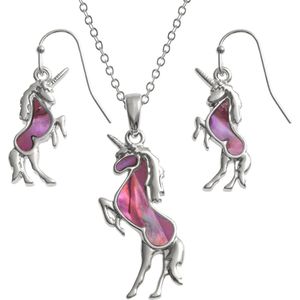 Tide Jewellery Mother-of-Pearl - Dier Collectie - Unicorn / Eenhoorn Set
