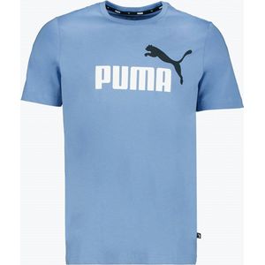 Puma ESS+ 2 Col Logo heren T-shirt blauw - Maat L