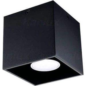 Kanlux S.A. - LED GU10 plafondspot zwart vierkant - Enkelvoudig voor 1 LED GU10 spot