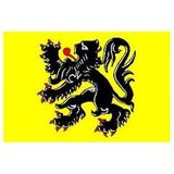 2x Vlaamse gemeenschap vlaggen 90 x 150 cm - Vlaanderen decoratie