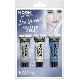 Moon Creations - Moon Glitter - Ice Queen Glitter Gels Set Glitter Make-up - Multicolours