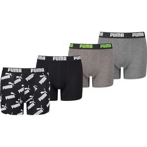 PUMA Jongens AOP boxershort - 4-pack - 122/128