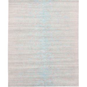 Shangri La Aqua Azul Vloerkleed - 200x300  - Rechthoek - Laagpolig Tapijt - Landelijk - Beige, Blauw