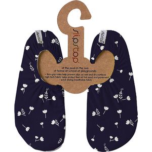 Slipstop Grain Navy - Donkerblauw met witte bloemen