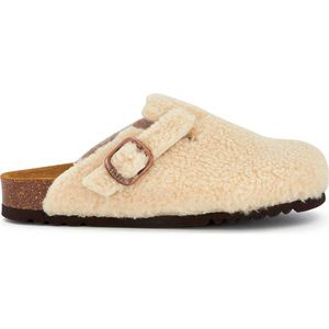 Klomp Scholl Women Fae New Synthetic Shearling Beige-Schoenmaat 37