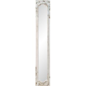 Staande Spiegel 30*4*176 cm Wit Hout,Glas Rechthoek Passpiegel Grote Spiegel