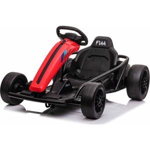 Kars Toys - Elektrische Drift Kart Basic - Rood - GoKart - Drift Trike - 24V Accu