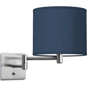 Home Sweet Home wandlamp Bling - wandlamp Swing inclusief lampenkap - lampenkap 20/20/17cm - geschikt voor E27 LED lamp - donkerblauw